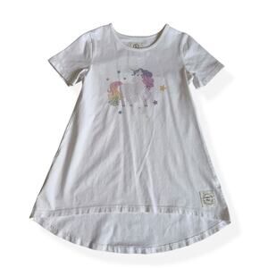 Olive Mae White Unicorn Tunic Dress Girls 7/8